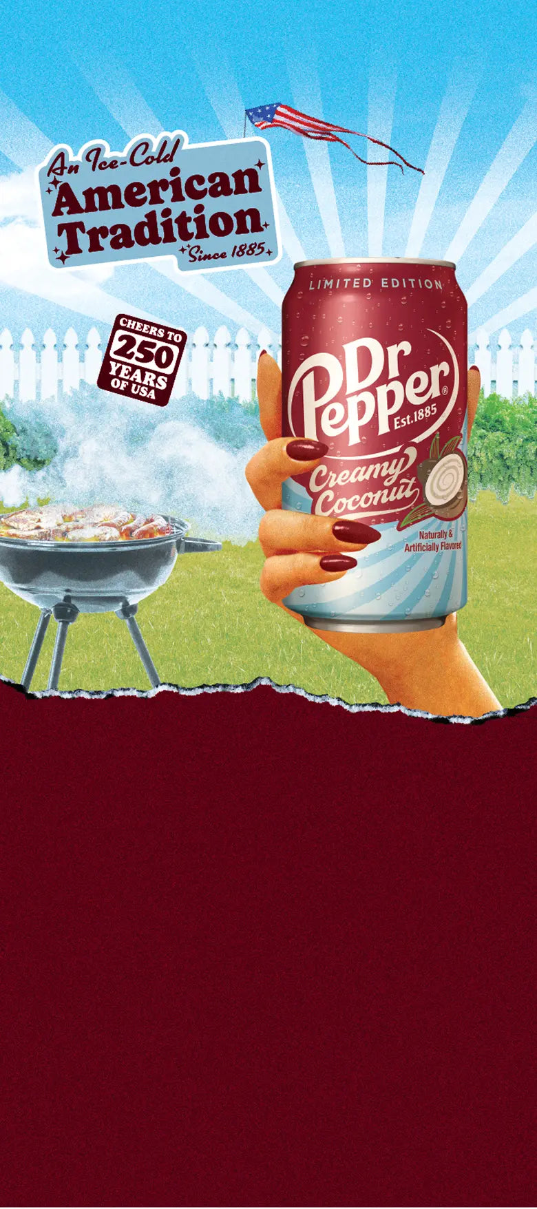Dr Pepper creamy coconut hero artwork
